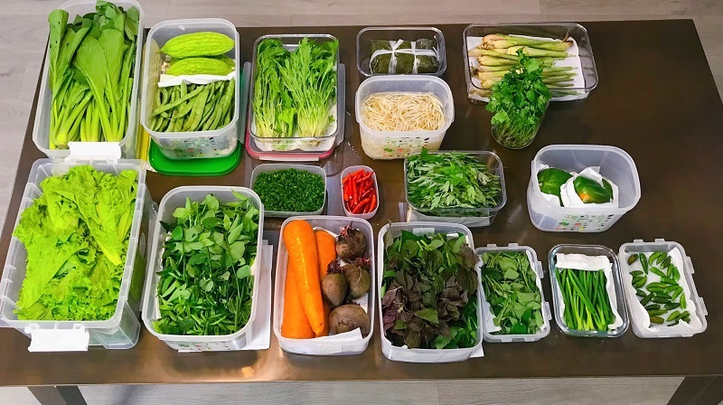 bảo quản rau củ quả trước khi thực hiện kiểm nghiệm